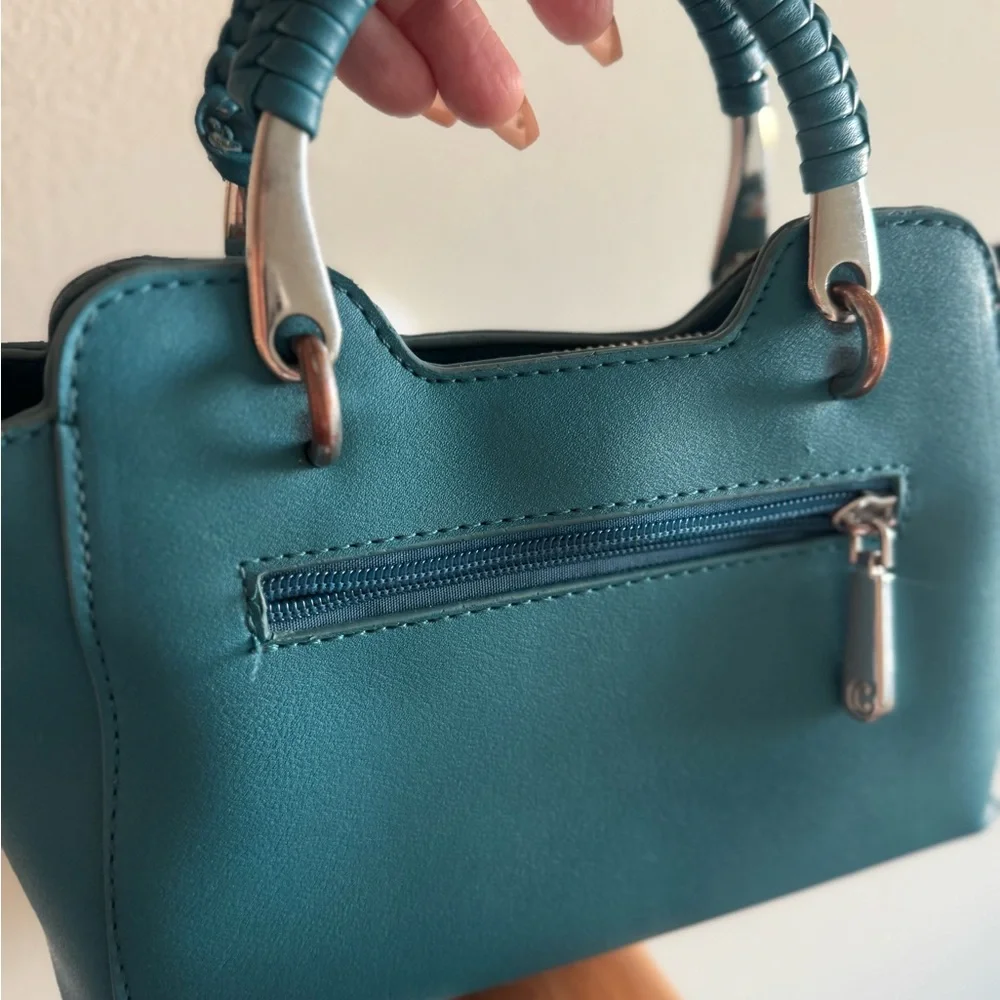 Mini Whipstitch handle marine blue/Teal bag - Picture 2 of 4